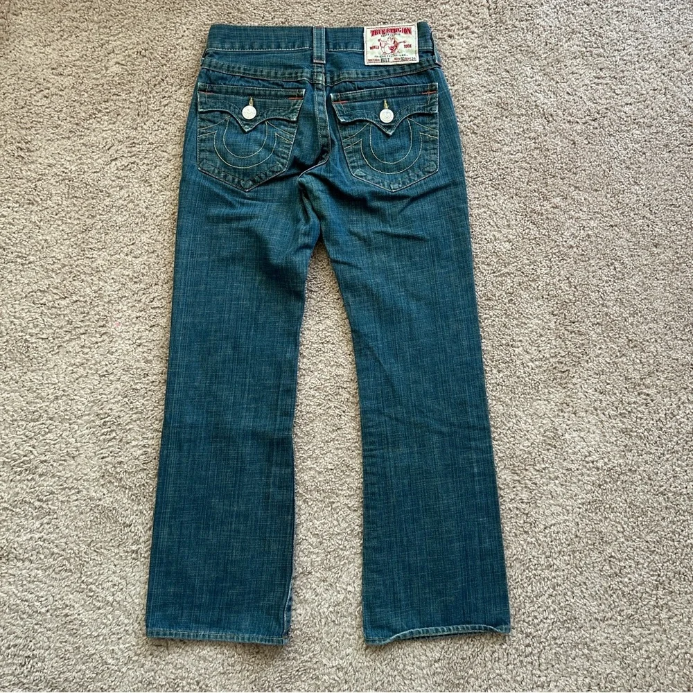 True Religion Billy Bootcut Medium Wash Blue Low Rise Denim Jeans Size 30x34 - Picture 2 of 10